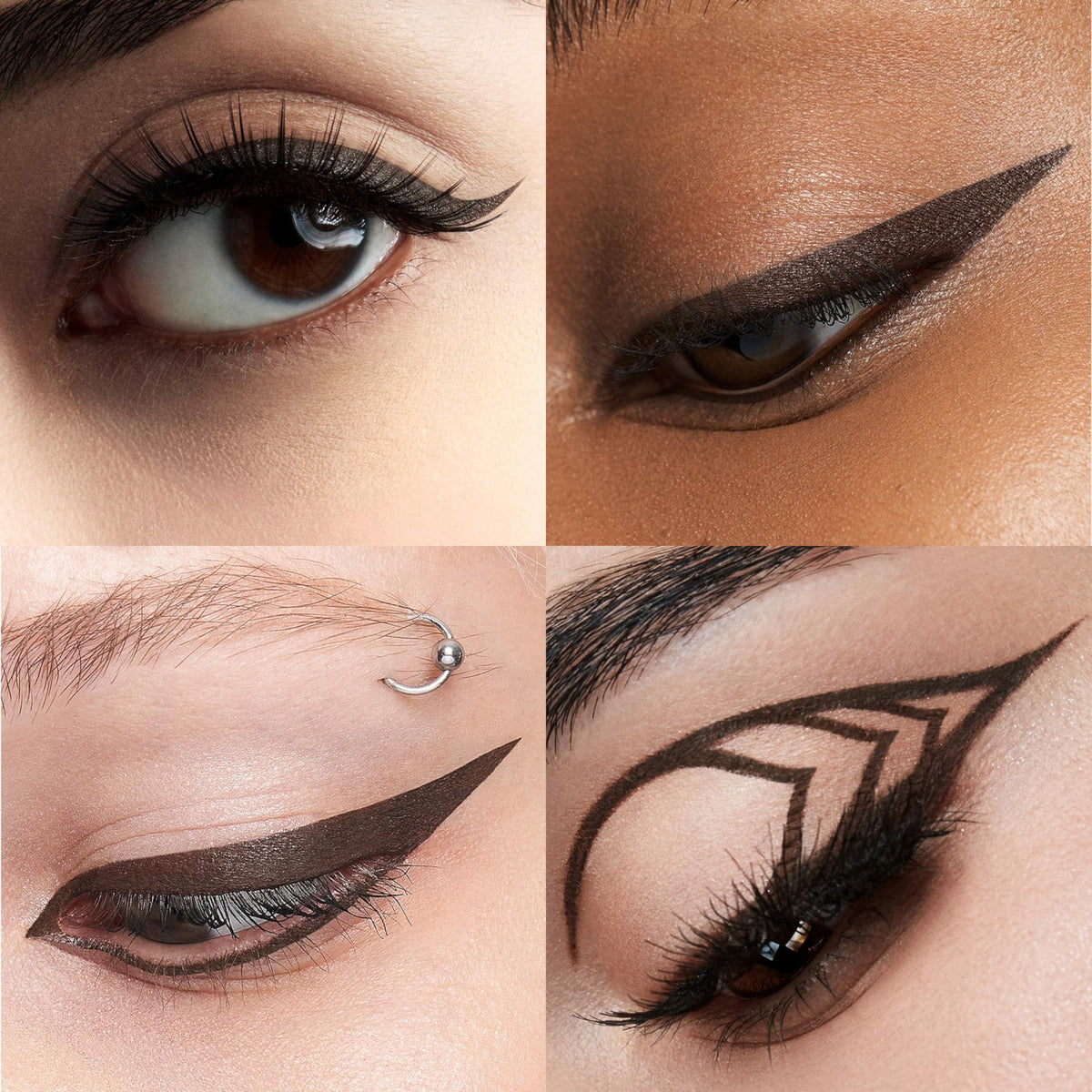 stila Waterproof Liquid Eyeliner Stay All Day Dark Brown swatch on skin