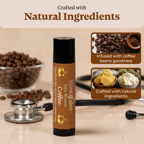 StinkBalm Coffee Under-Nose Balm in a pocket for portability