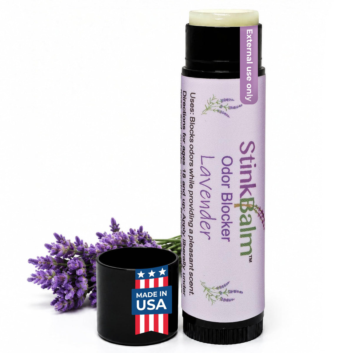 StinkBalm Lavender Under-Nose Odor Masking Balm front view