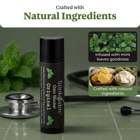 StinkBalm Original Under-Nose Odor Masking Balm in a pocket
