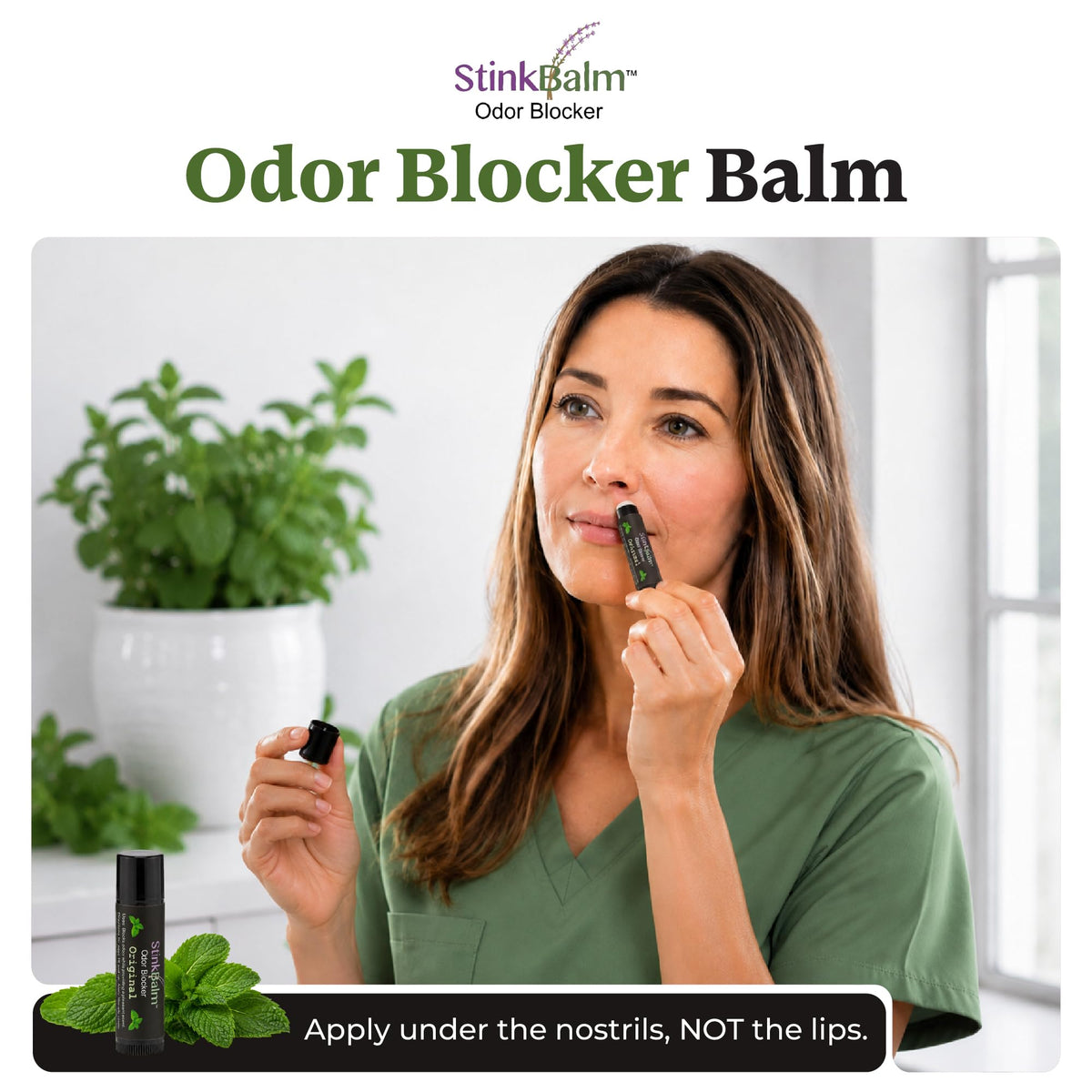 StinkBalm Original Under-Nose Odor Masking Balm packaging