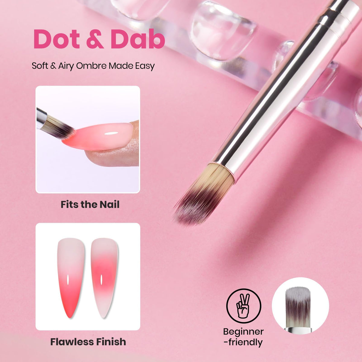 Stipple brush included in the beetles Gel Polish set