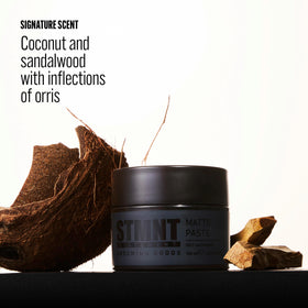 STMNT Matte Paste 3.38 oz back view showing ingredients