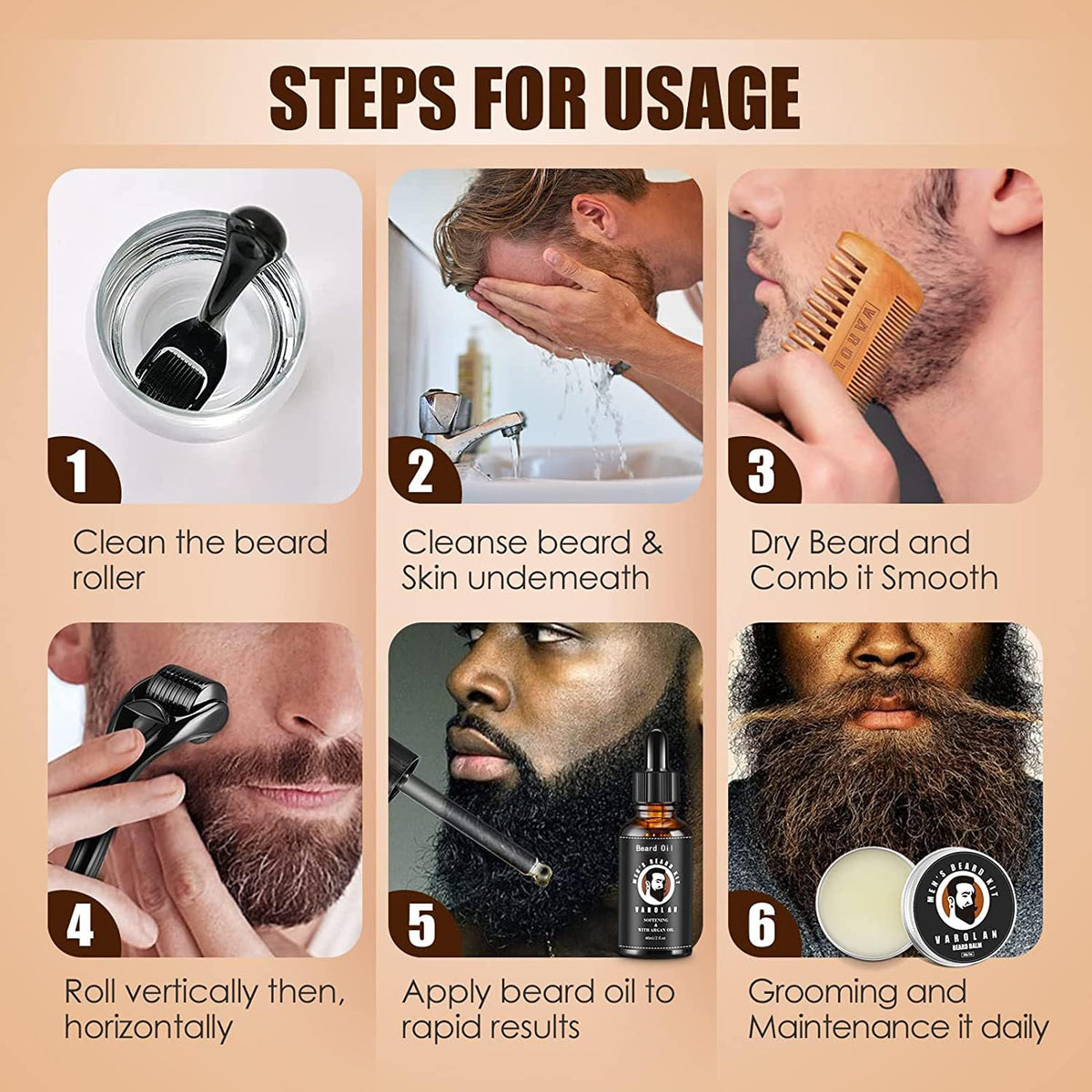 Storage bag for Varolan Beard Grooming Kit