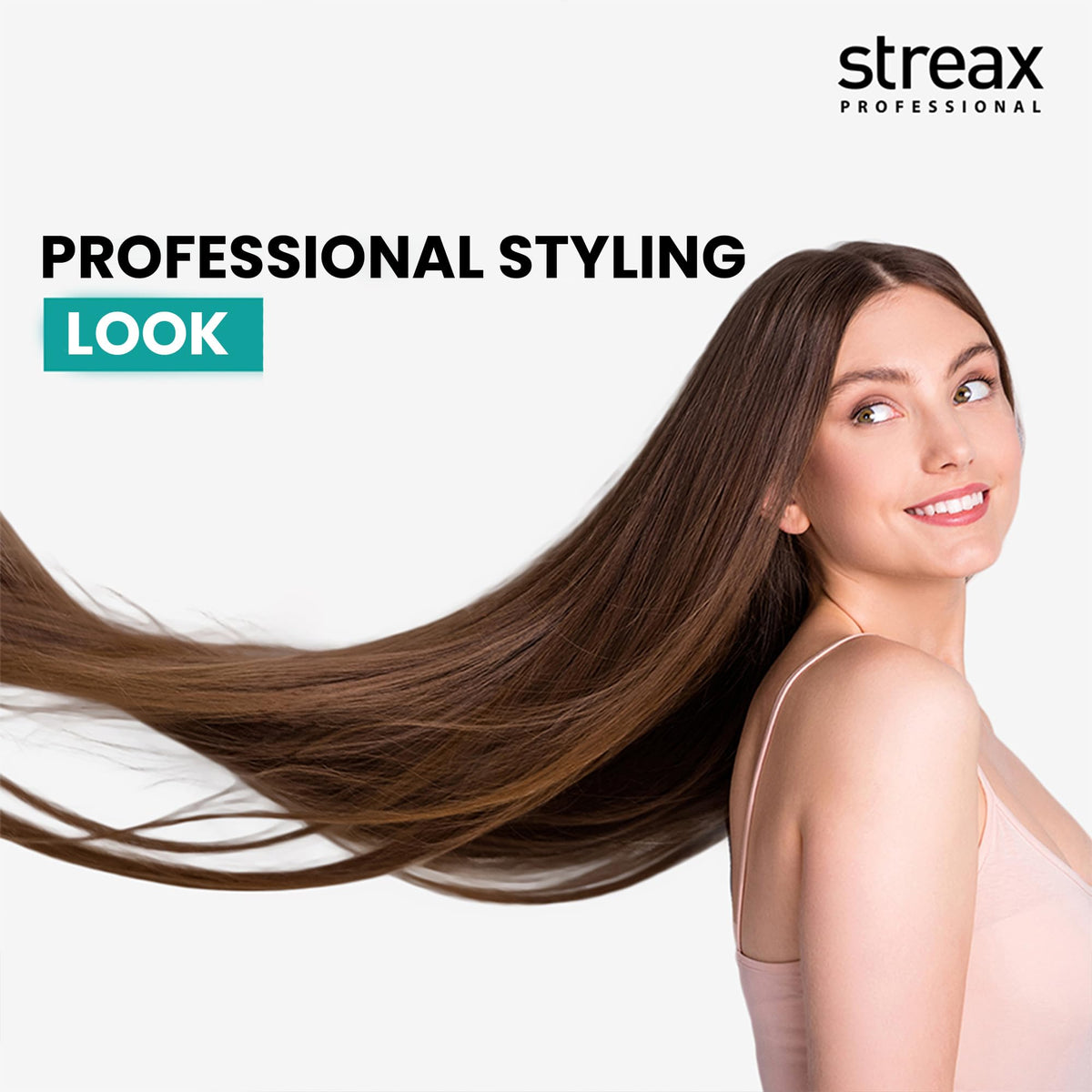 Streax Professional Vitariche Gloss Hair Serum 115ml application on hair