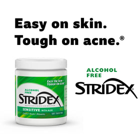 Stridex Sensitive Acne Pads in use on skin
