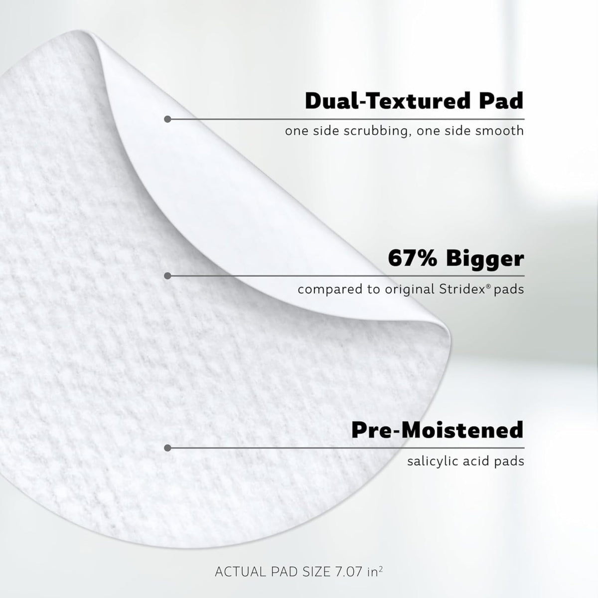 Stridex XL Face & Body Pads open with a pad lifted