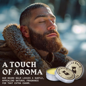Striking Viking Beard Balm application on beard
