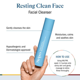 STRIPES Resting Clean Face Cleanser ingredients close-up