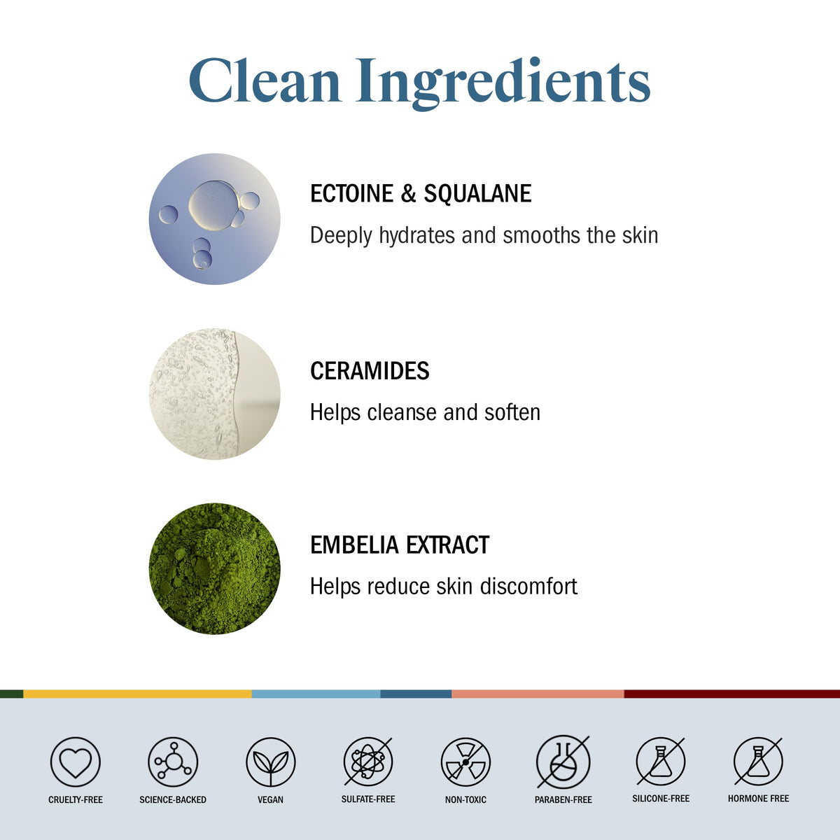 STRIPES Resting Clean Face Cleanser texture on hand