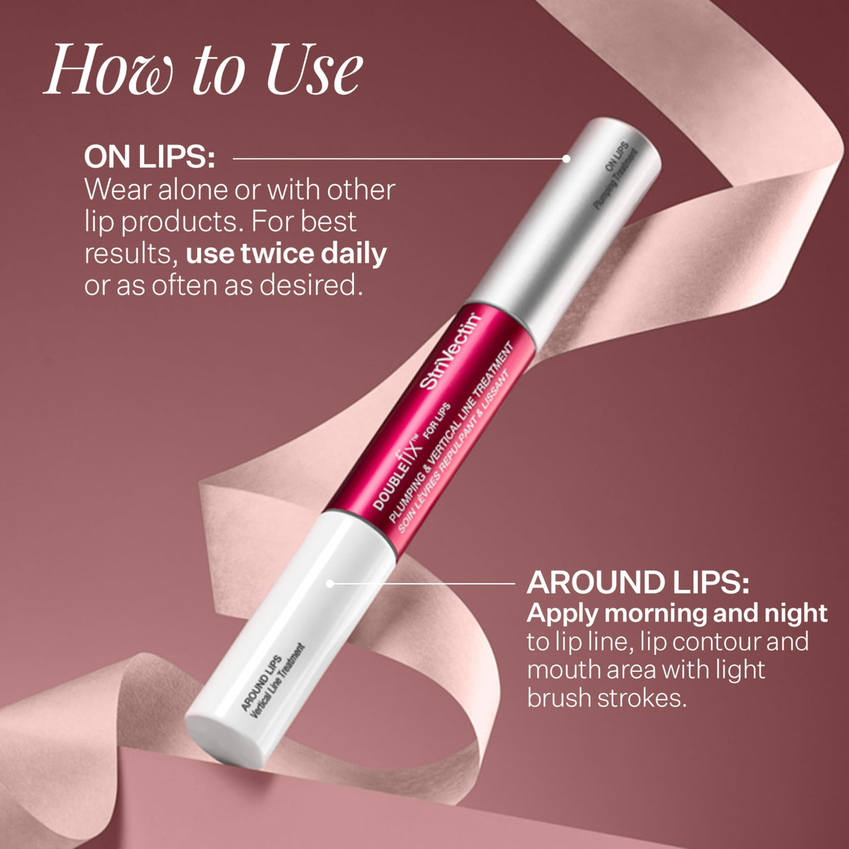 StriVectin DoubleFix® for Lips 30g tube with ingredients list