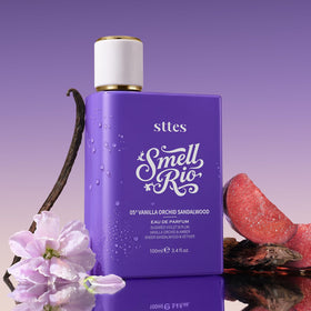 Sttes Smell Rio Eau De Parfum 100ml with floral background