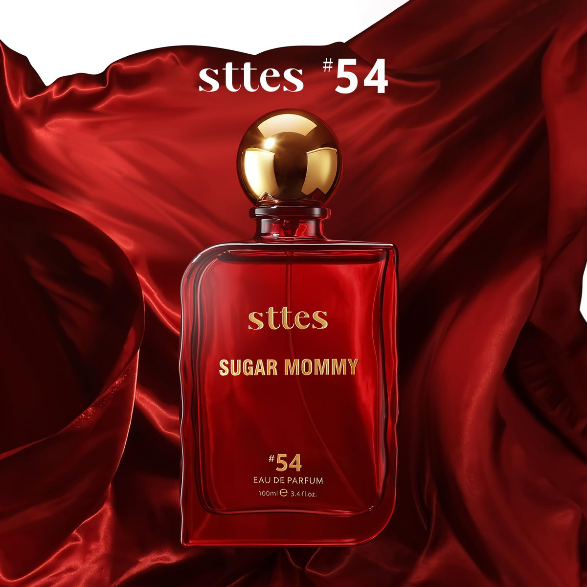 Sttes Sugar Mommy #54 bottle with floral background