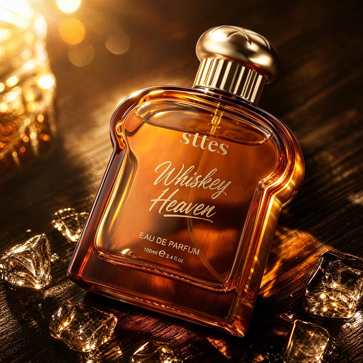 Sttes Whiskey Heaven Eau de Parfum close-up of bottle