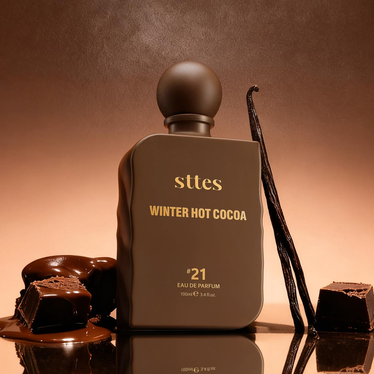 Sttes Winter Hot Cocoa Eau de Parfum 100ml bottle with cap