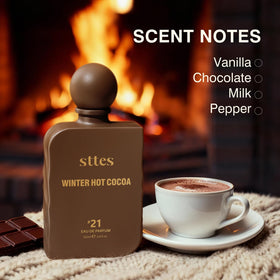 Sttes Winter Hot Cocoa Eau de Parfum 100ml in lifestyle setting