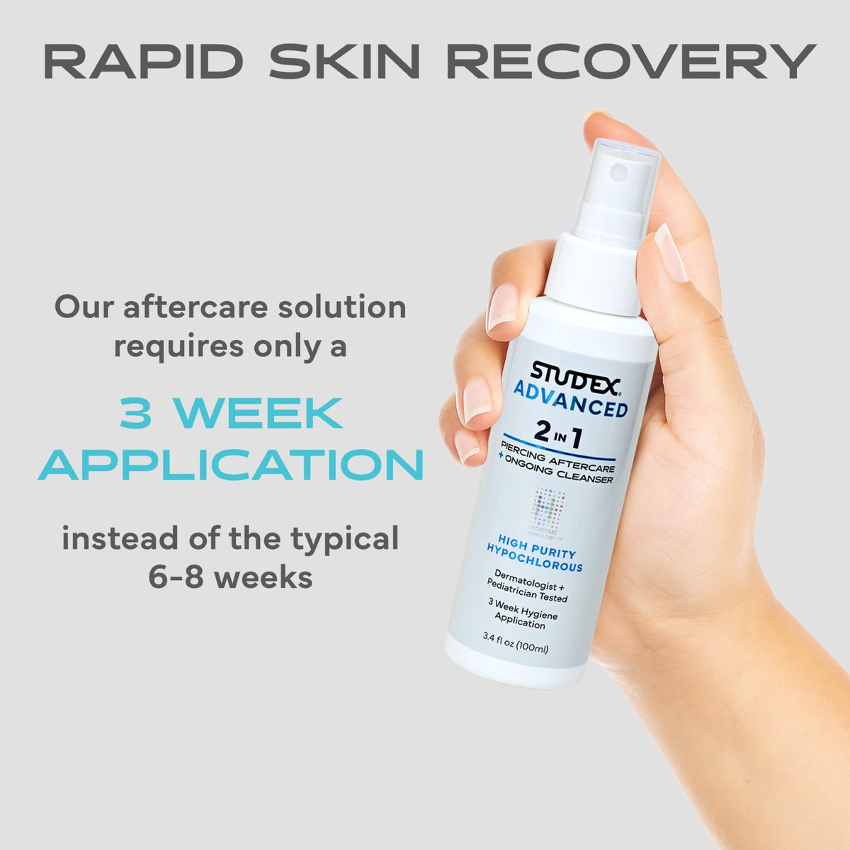 Studex Advanced 2-in-1 Piercing Aftercare & Cleanser ingredients list