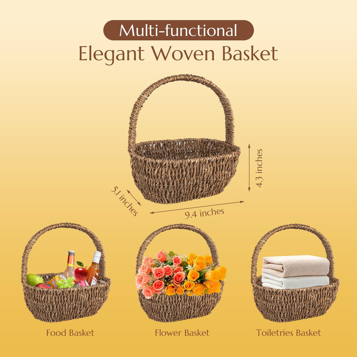 Sturdy woven basket of ArioseMonde gift set
