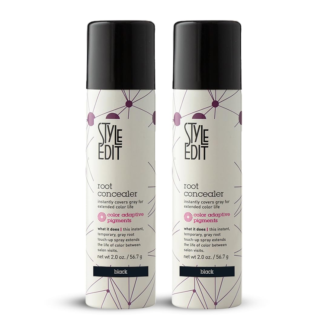 STYLE EDIT Root Touch Up Spray 2 oz black front view