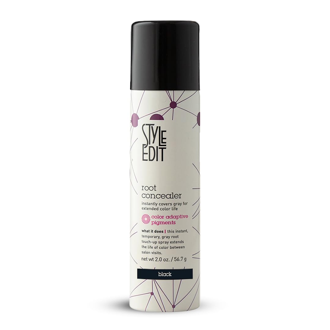 STYLE EDIT Root Touch Up Spray Black 2 oz front view