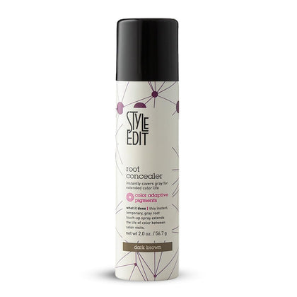 STYLE EDIT Root Touch Up Spray Dark Brown 2 oz front view