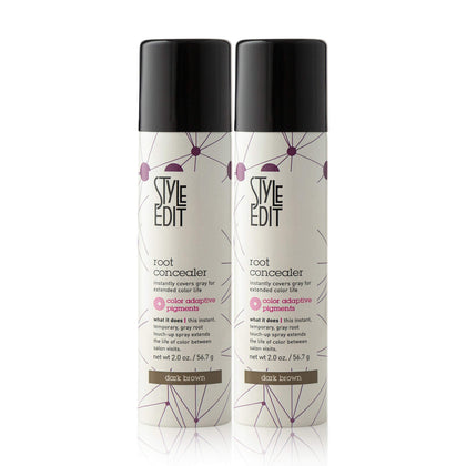 STYLE EDIT Root Touch Up Spray Dark Brown 2 oz front view