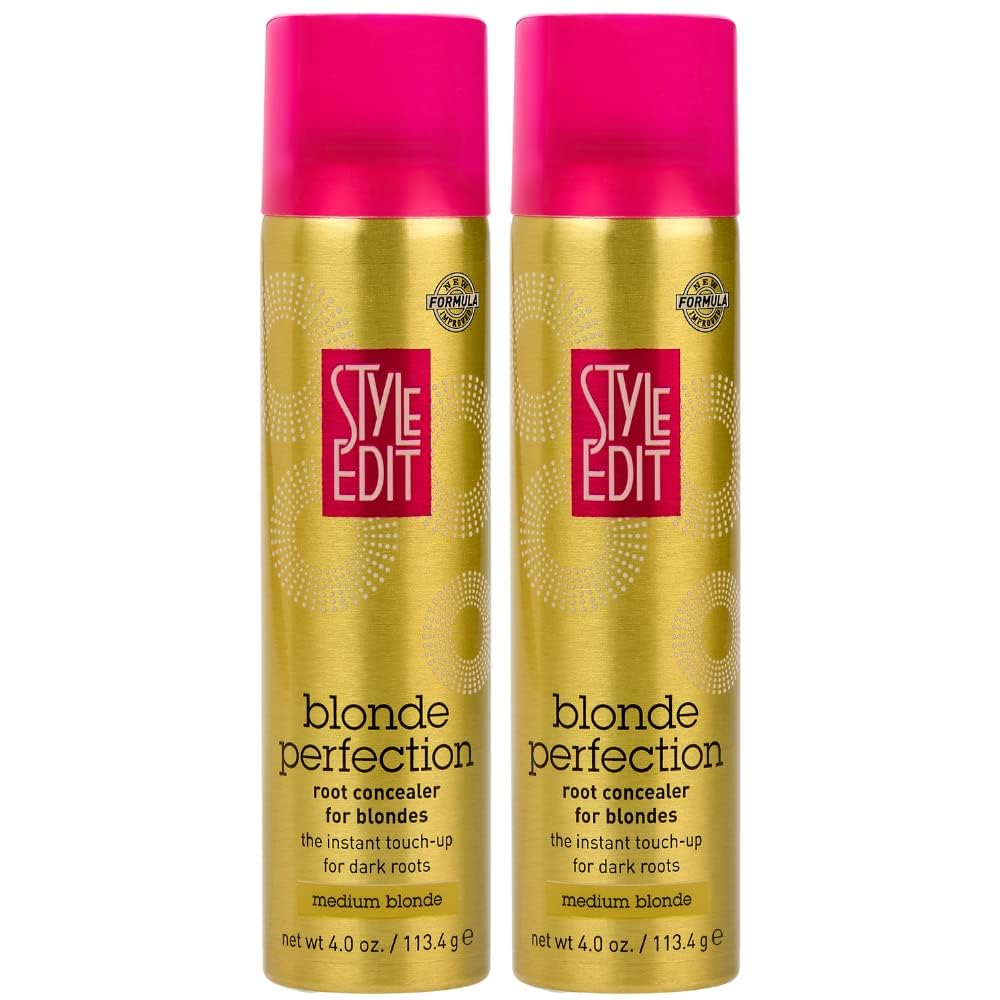 STYLE EDIT Root Touch Up Spray Medium Blonde 4 oz front view