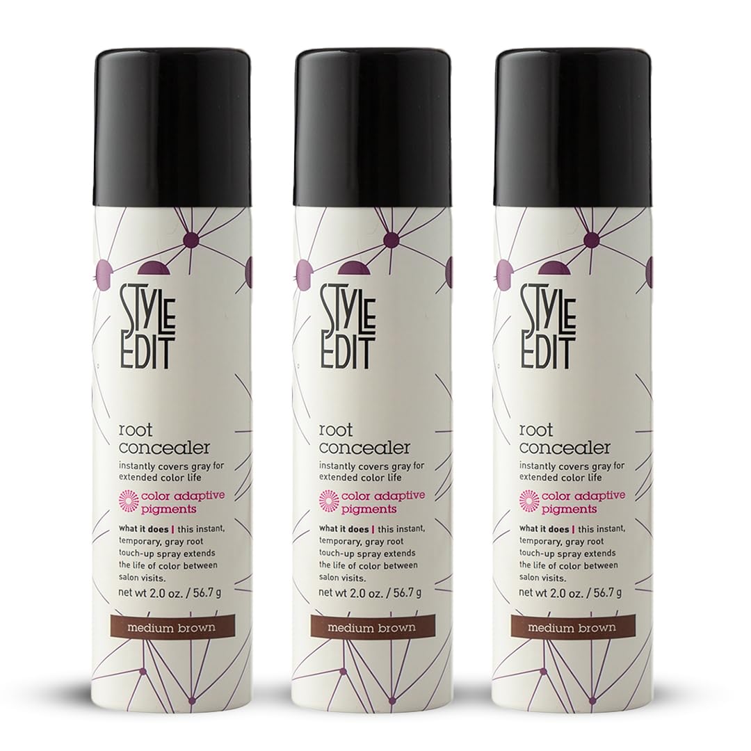 STYLE EDIT Root Touch Up Spray Medium Brown 2 oz front view