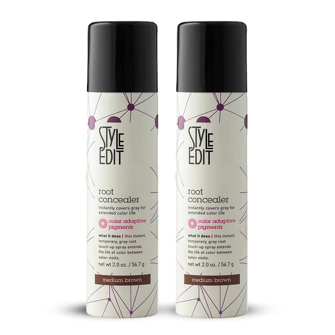 STYLE EDIT Root Touch Up Spray Medium Brown 2 oz front view