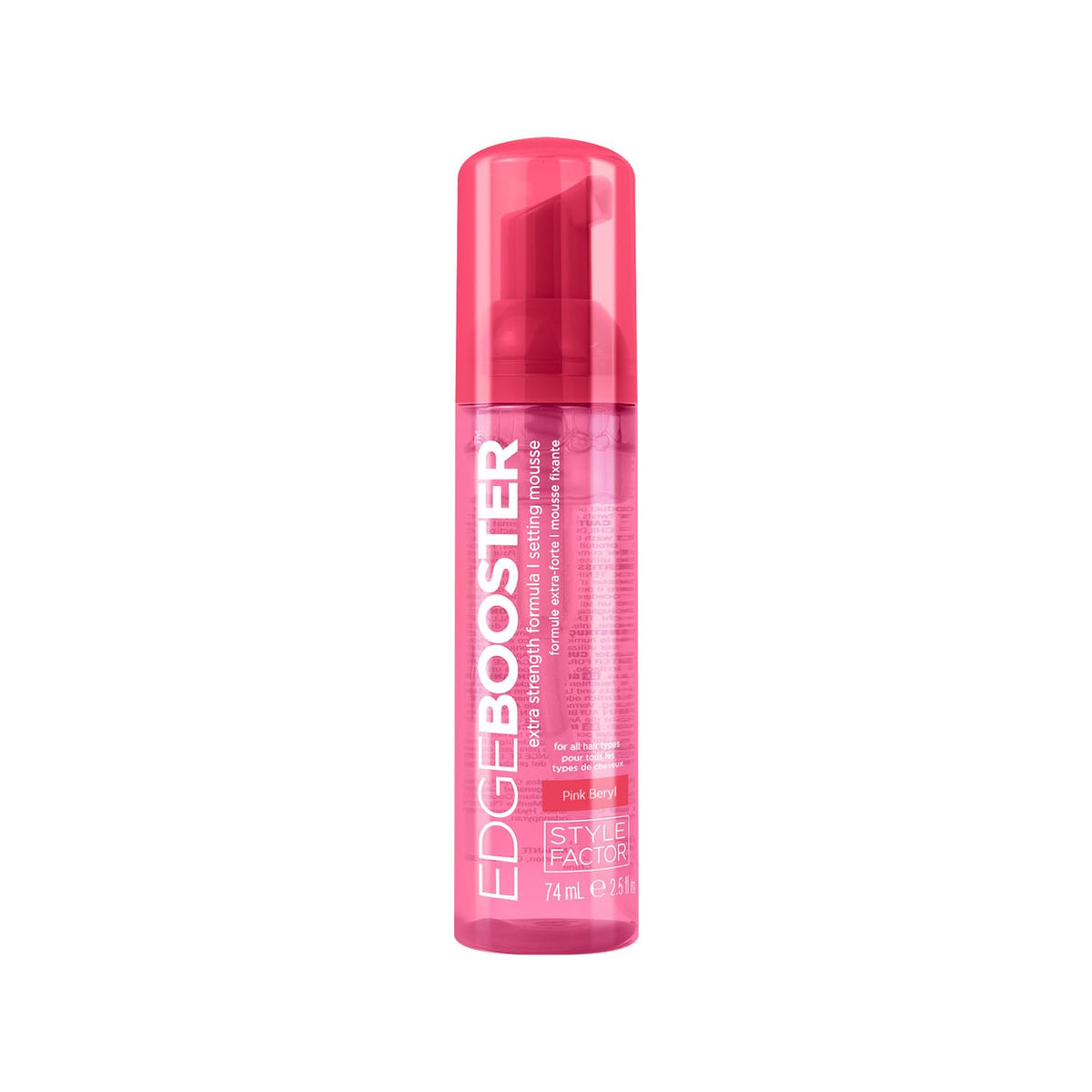 Style Factor EDGE support Extra Strength Mousse 2.5oz Pink Beryl front view
