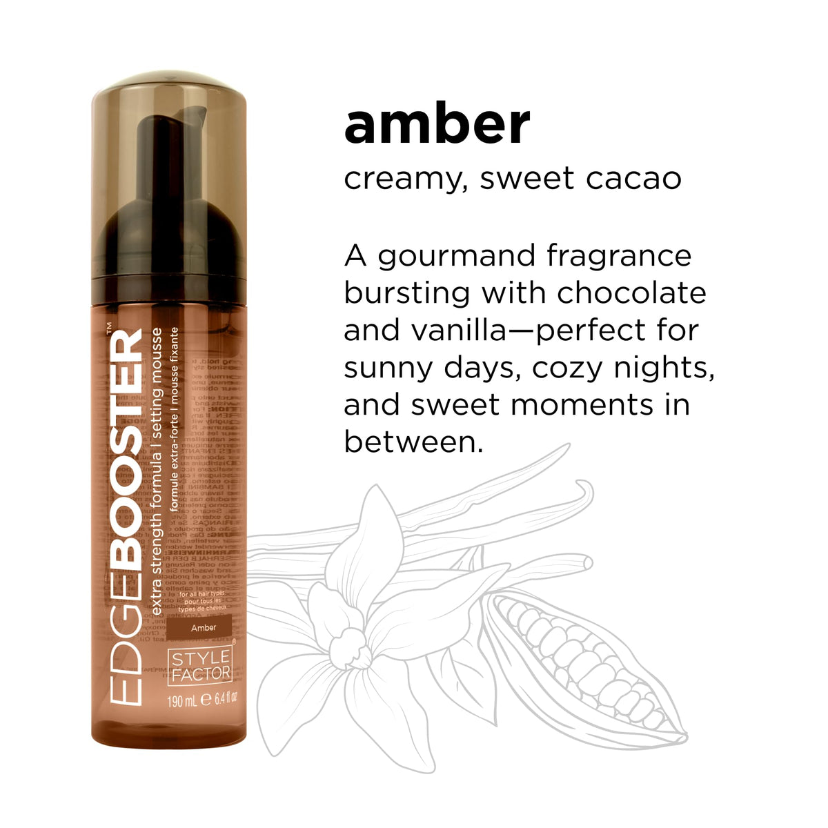 Style Factor EDGE support Mousse with rosemary and peppermint oil ingredients