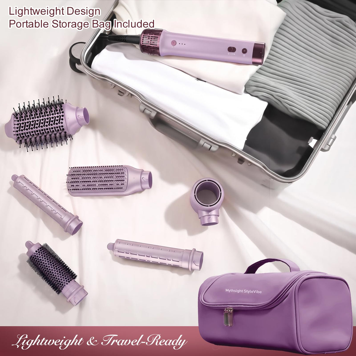 StyleVibe 6-in-1 Air Styler in use on long hair