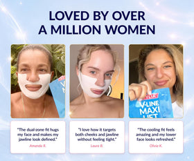 Stylia MaxiLift V-Line Lifting Collagen Face Mask application process