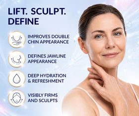 Stylia MaxiLift V-Line Lifting Collagen Face Mask displayed with skincare products