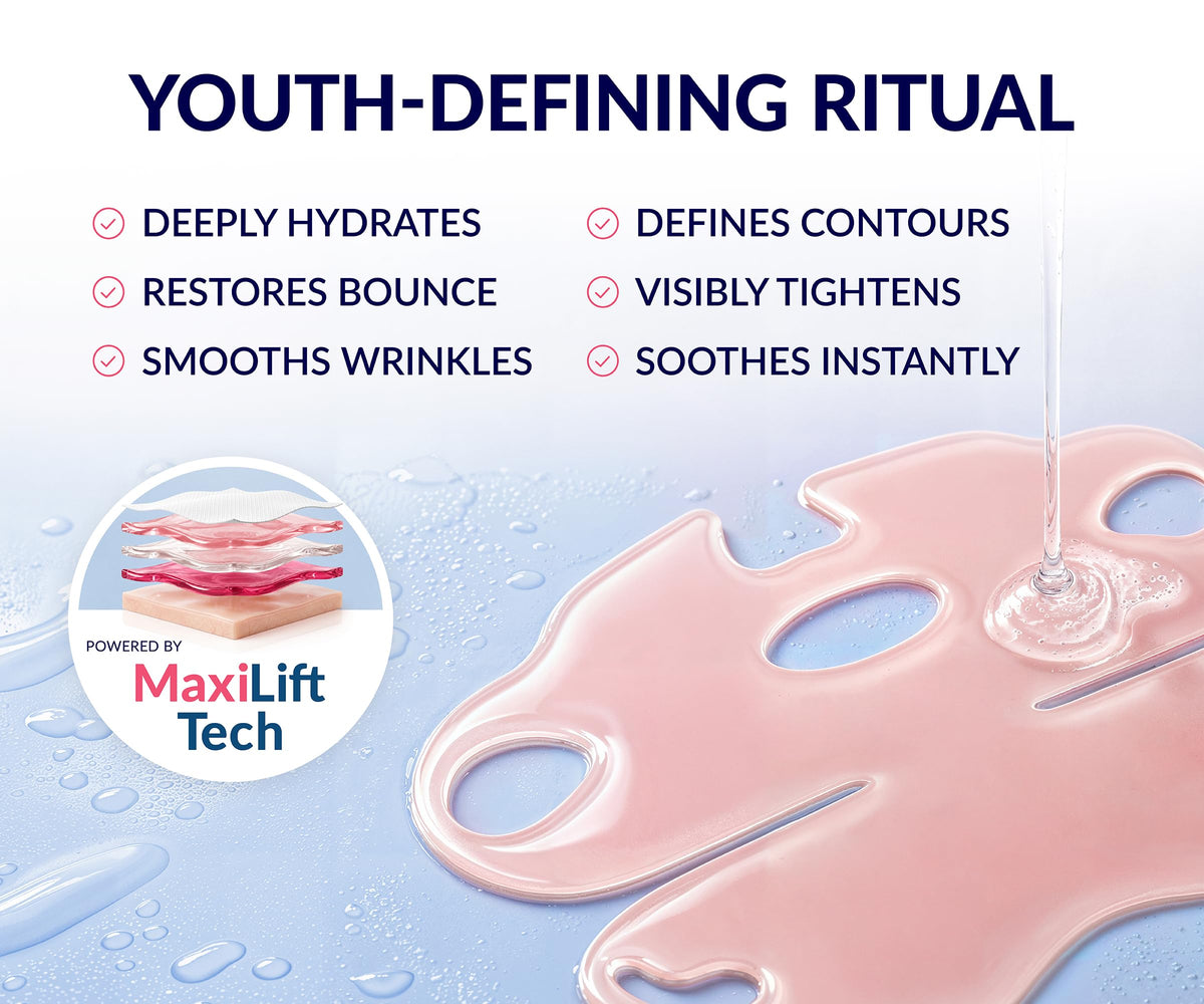 Stylia MaxiLift V-Line Lifting Face Mask back view with instructions