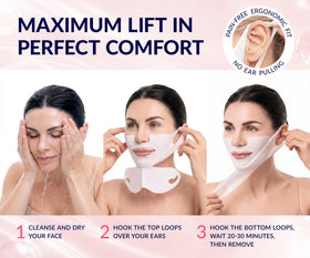 Stylia MaxiLift V-Line Lifting Face Mask in use during sleep