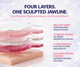 Stylia V Line Lifting Collagen Mask displayed with skincare products