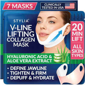 Stylia V Line Lifting Collagen Mask front view with packaging