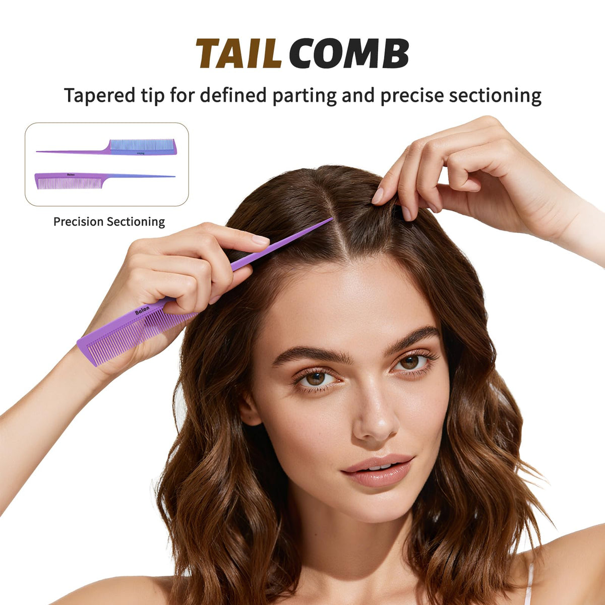 Styling brush from BALON hair brush set, top view