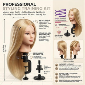 Styling tools included with PlatolPro mannequin head