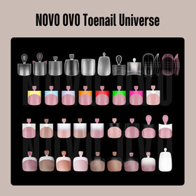 Stylish feet with NOVO OVO Fake Toe Nail Tips and sandals