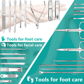 Stylish leather packaging of the manicure set