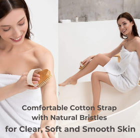 Stylish packaging of ROSENA Dry Brushing Body Brush Set