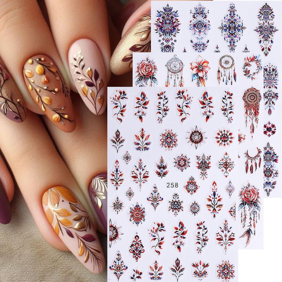 STZPRONAIL 3D nail stickers being applied with tweezers