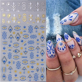STZPRONAIL 3D nail stickers with bohemian designs