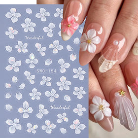 STZPRONAIL 5D Nail Stickers on Manicured Nails