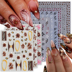 STZPRONAIL Leopard Print Nail Art Stickers 10 Sheets front view