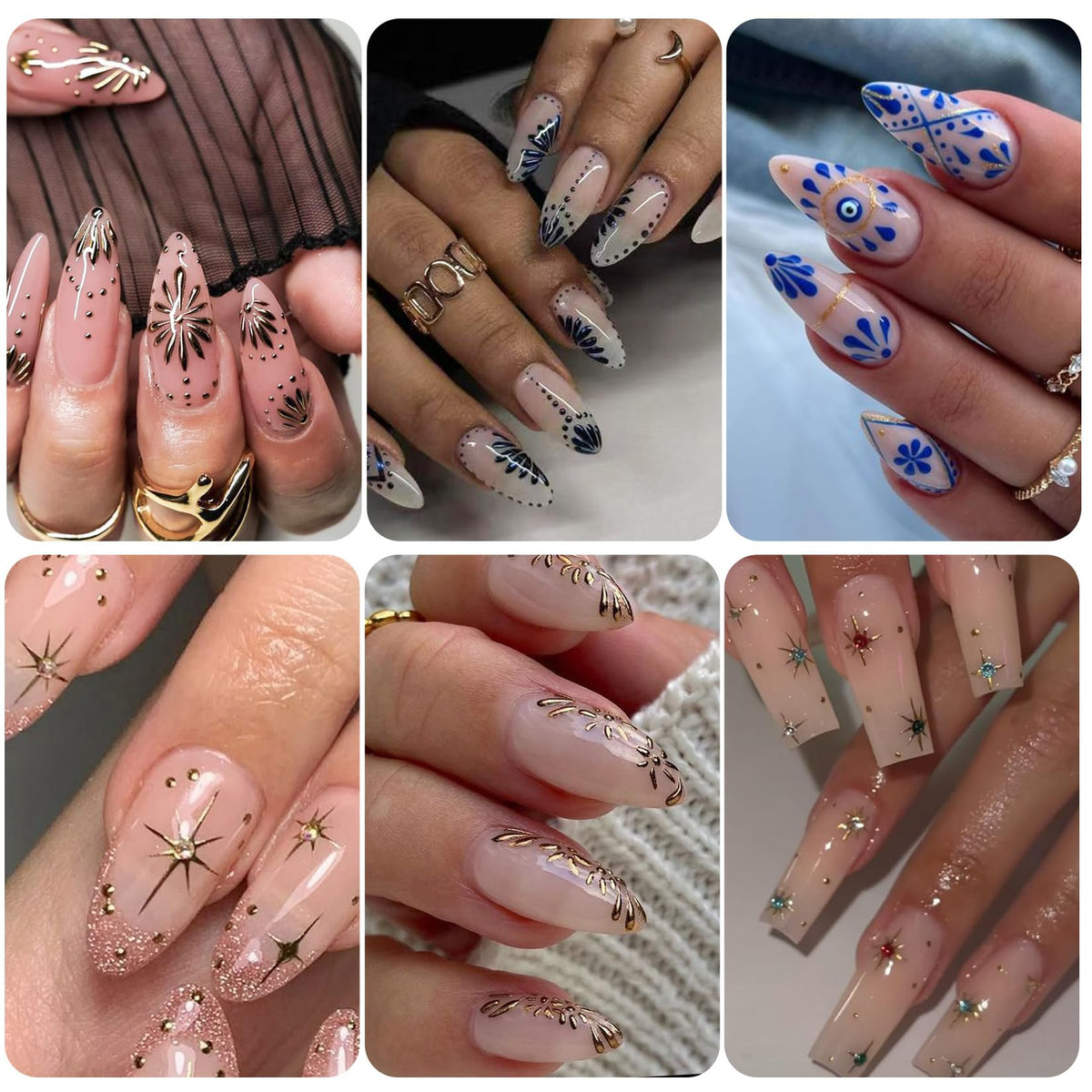 STZPRONAIL nail stickers applied on manicured nails