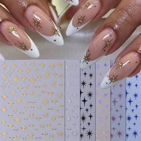 STZPRONAIL nail stickers on a nail art display