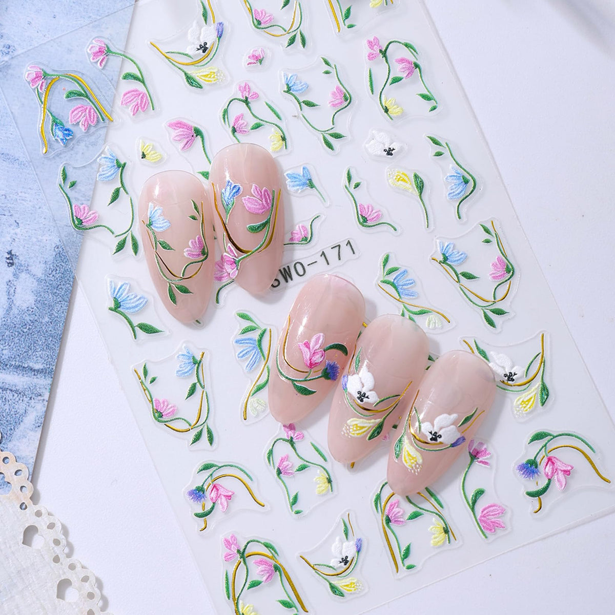 STZPRONAIL Self-Adhesive Nail Art Stickers Display